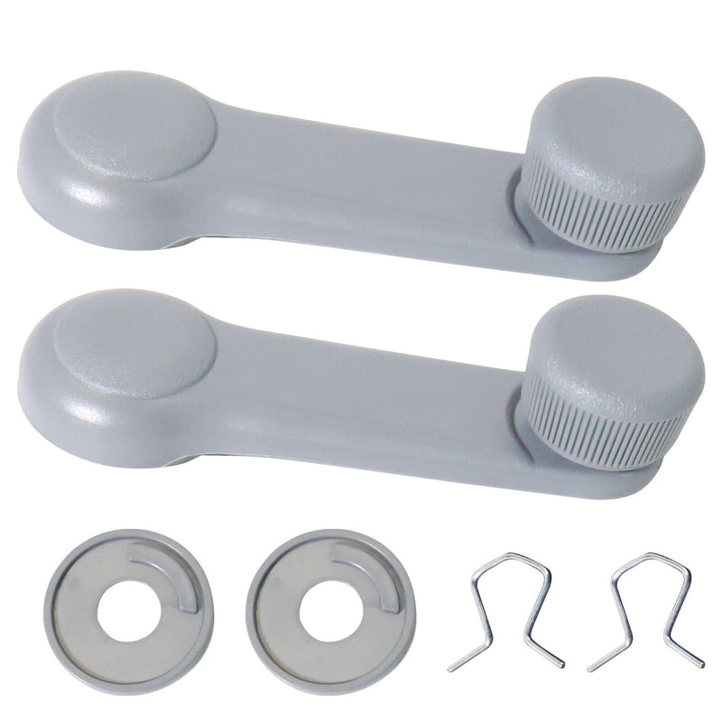 DURAFORCE Hyundai Interior Window Crank Handle Gray 82630-22001-LG 2Pcs Set
