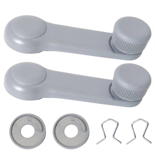 DURAFORCE Hyundai Interior Window Crank Handle Gray 82630-22001-LG 2Pcs Set