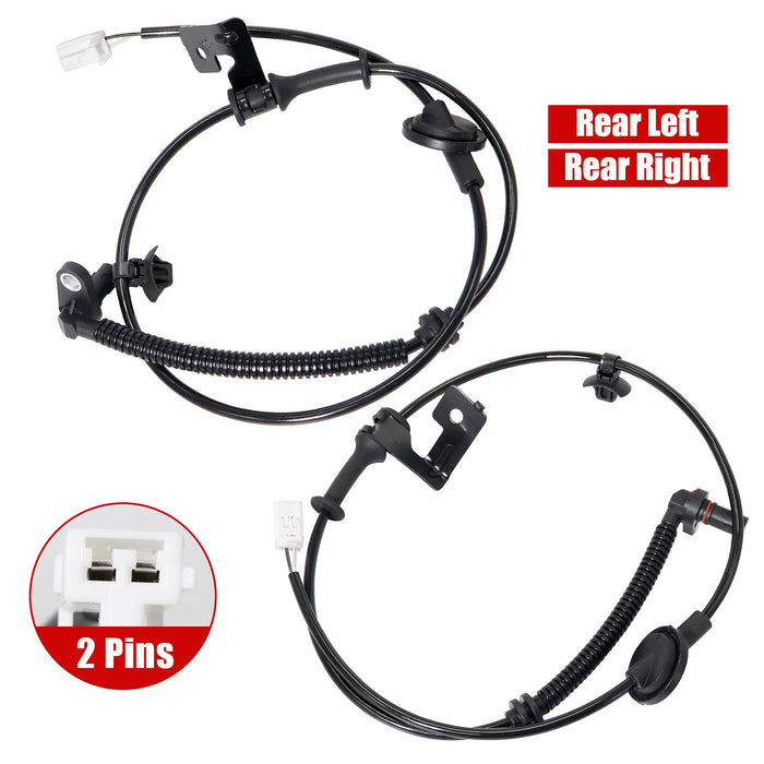 DURAFORCE 2 Pcs Rear ABS Wheel Speed Sensor Left & Right for Hyundai Accent 95681-1R100