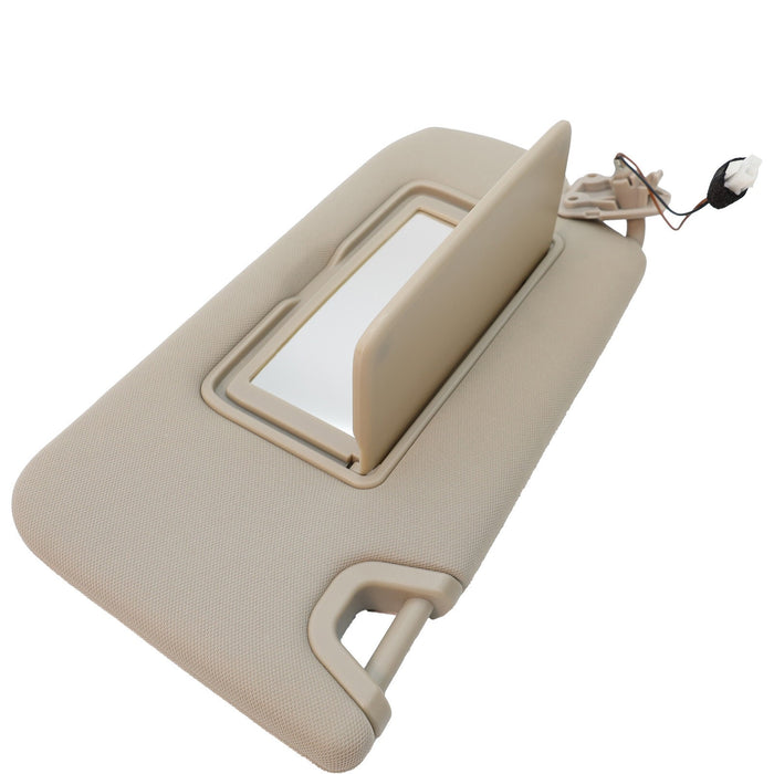 DURAFORCE 13-18 Nissan Altima Left Driver Sun Visor Beige w/ Light & Clip 964013TA2A
