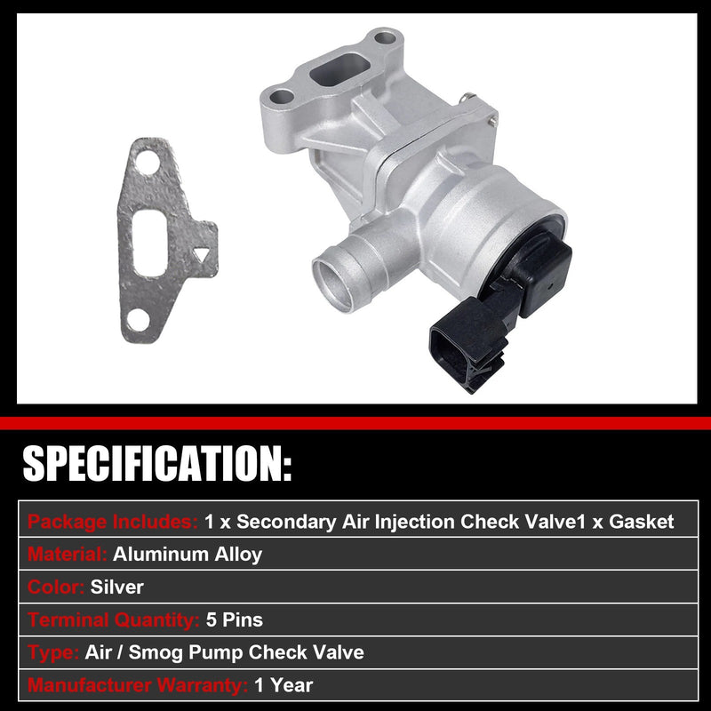 DURAFORCE Secondary Air Injection Check Valve 12619110 for Chevy Trailblazer GMC