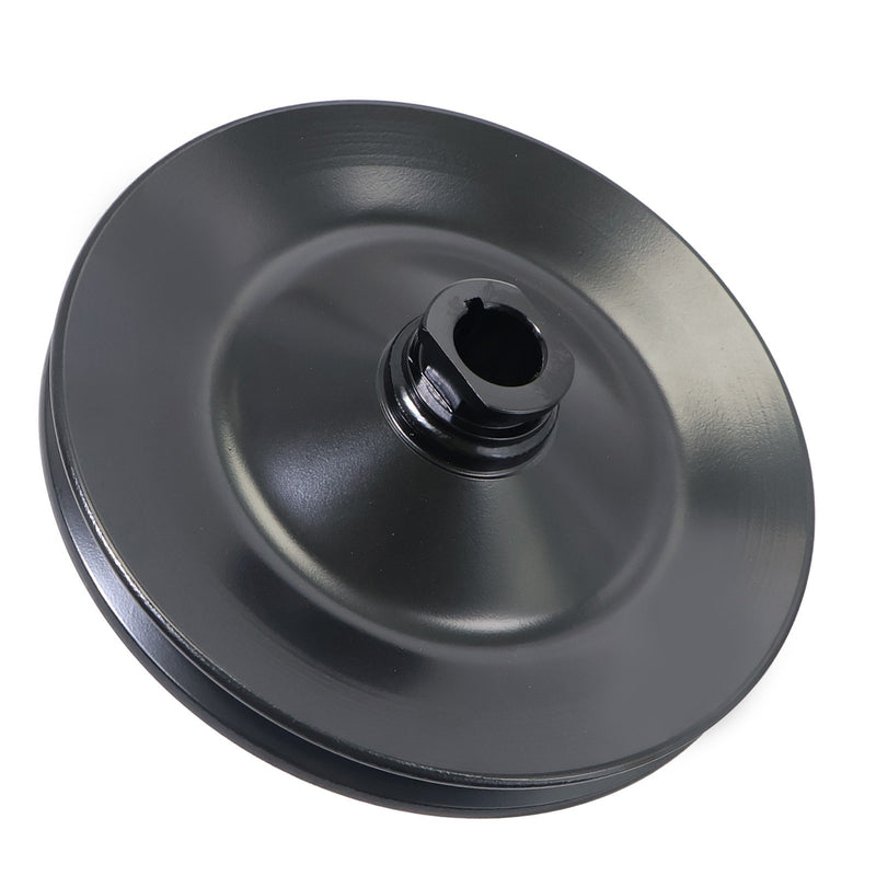 DURAFORCE Black Power Steering Pump Pulley Keyway 1 Groove SBC BBC GM Chevy 350 454