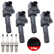 DURAFORCE UF672 Ignition Coil & Spark Plug Set for Acura ILX 2.0L Honda Civic HR-V 1.8L