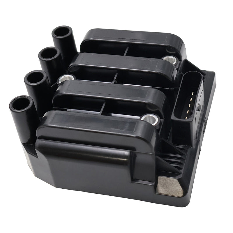 DURAFORCE 06A905097 Ignition Coil & 4 Spark Plugs for 1998-2011 VW Beetle Golf Jetta 2.0L