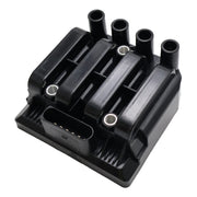 DURAFORCE 06A905097 Ignition Coil & 4 Spark Plugs for 1998-2011 VW Beetle Golf Jetta 2.0L