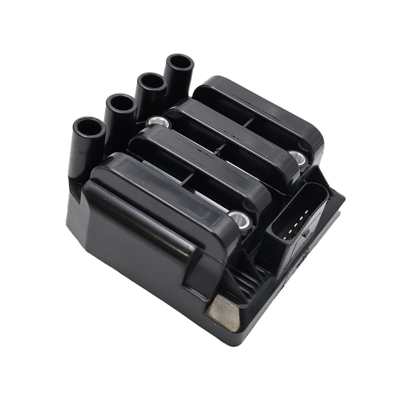 DURAFORCE 06A905097 Ignition Coil & 4 Spark Plugs for 1998-2011 VW Beetle Golf Jetta 2.0L