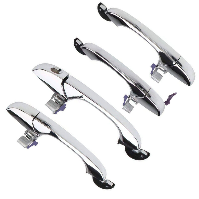 DURAFORCE Set of 4 Chrome Outer Door Handles for Chrysler 300/300C 2005-2010 5065801AG