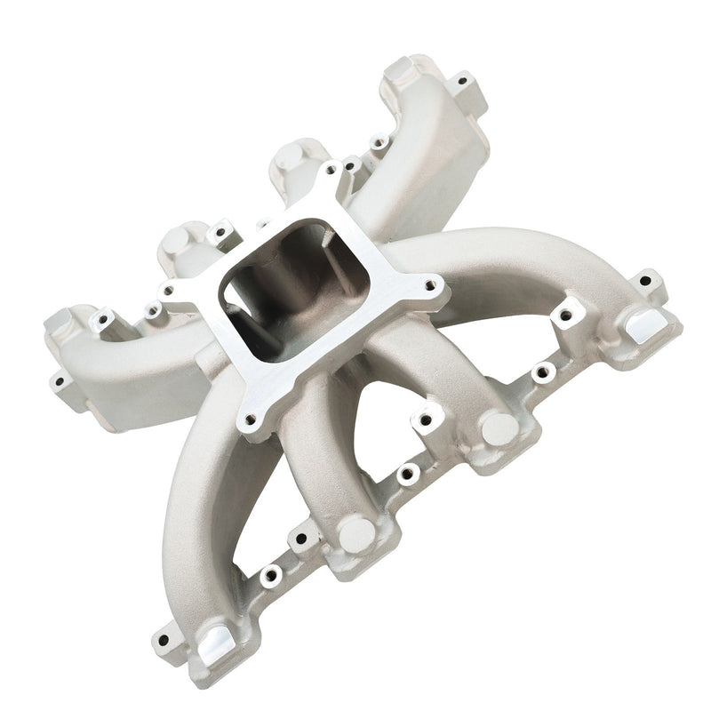 DURAFORCE Silver 300-132 Single Plane Carb Intake Manifold for GM LS Gen III & IV Engines