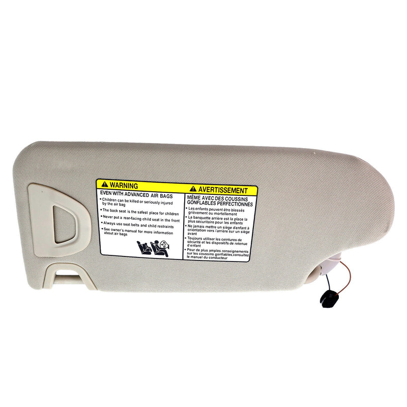 DURAFORCE For Nissan Altima 13-18 Beige Passenger Side Sun Visor w/Lights&Clip 96400-3TA2A