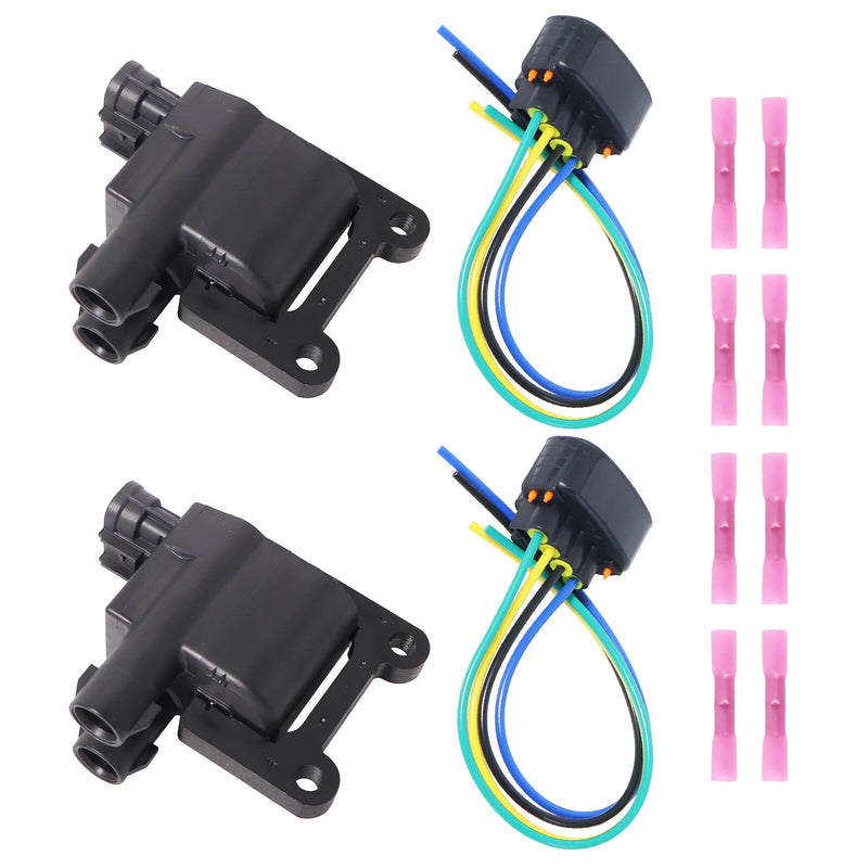 DURAFORCE 2Pcs Ignition Coil & Connector Pigtail Plug For Toyota 4Runner Tacoma 9008019007