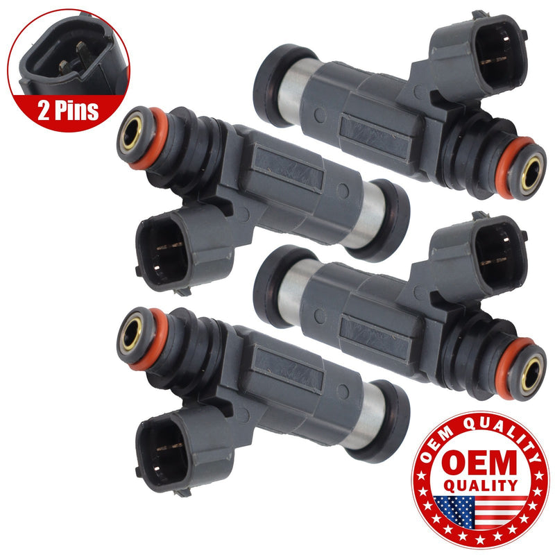 DURAFORCE 4Pcs New Fuel Injectors CDH166 For Mitsubishi Mirage 1997-2002 1.5L Engines