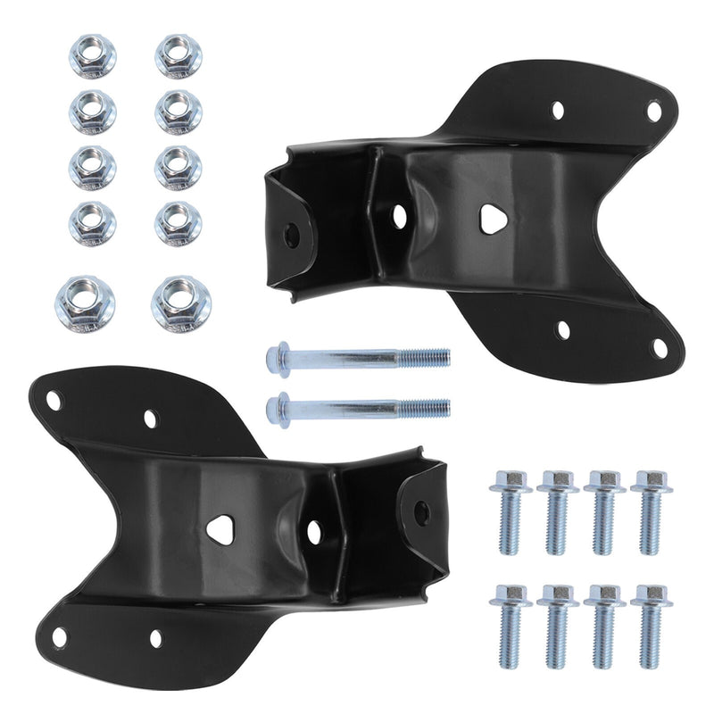 DURAFORCE Pair For 1997-2004 Ford F150 F250 Rear Leaf Spring Shackle Bracket Kit 722-016
