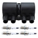 DURAFORCE 1Pcs Ignition Coil & 4Pcs Spark Plug For Chevrolet Pontiac Suzuki Reno
