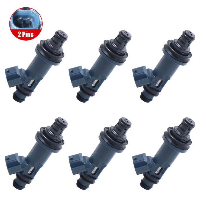 DURAFORCE 6Pcs Fuel Injectors For Toyota Camry Avalon Solara Sienna RX300 3.0L 23250-0A010