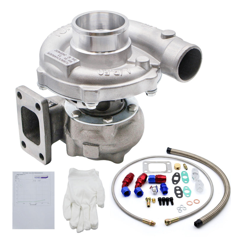 DURAFORCE Turbocharger Turbo Kit Upgrade T04e T3/T4 A/r.50 Stage for Honda Civic