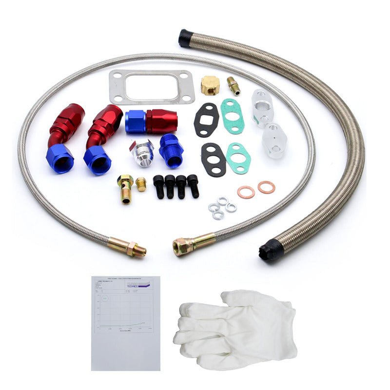 DURAFORCE Turbocharger Turbo Kit Upgrade T04e T3/T4 A/r.50 Stage for Honda Civic