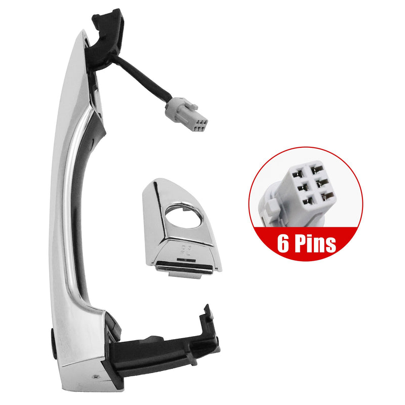 DURAFORCE Door Smart Key Handle Chrome Front LH 82651D3710 For 16-20 Hyundai Tucson 2.0L