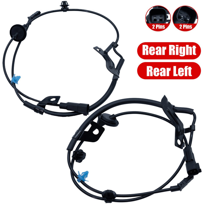 DURAFORCE 2 Pcs Rear Left & Right ABS Wheel Speed Sensor ALS2085 ALS2087 For Jeep Compass