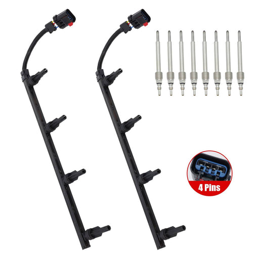 DURAFORCE NEW Glow Plug Harness Set For 2003 6.0L Powerstroke Diesel 3C3Z-12A690-AA