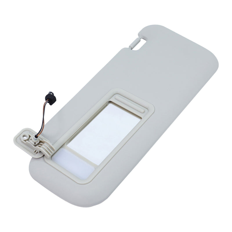 DURAFORCE Gray Left Driver Side Sun Visor W/ Light For 2010 2011 - 2013 Mazda 3 Hatchback