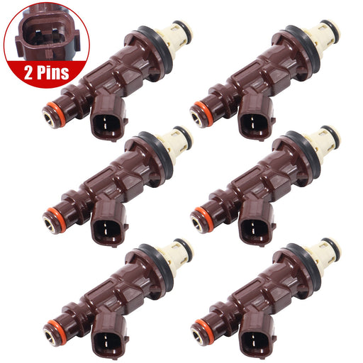 DURAFORCE 6x Fuel Injectors 23250-62040 For 99-04 Toyota Tacoma Tundra 4Runner V6 3.4L