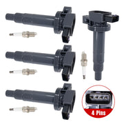 DURAFORCE Set of 4 Ignition Coil & Spark Plug Kits For Toyota Scion xB L4 1.5L 9091902265