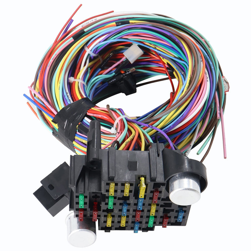 DURAFORCE Universal 21 Circuit Wiring Harness kit For Ford Hotrods Long Wires Chevy Mopar
