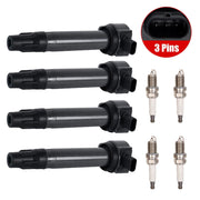 DURAFORCE 4Pcs for 07-20 Dodge Chrysler Jeep GN10346 Ignition Coil & 4 Iridium Spark Plug