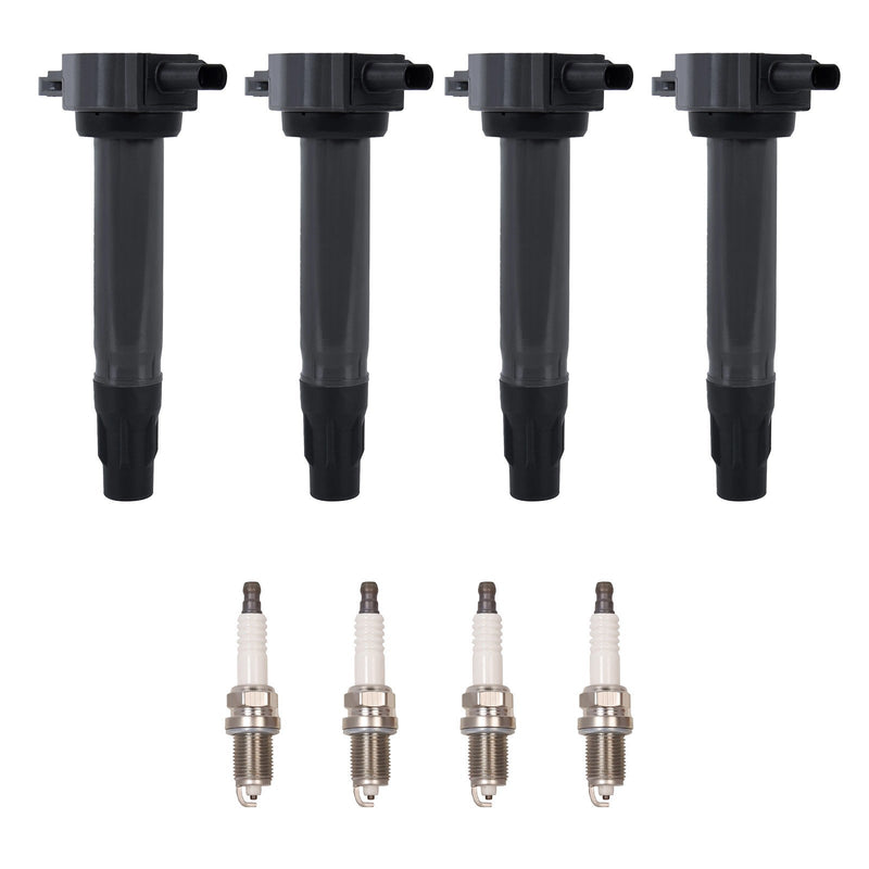 DURAFORCE 4Pcs for 07-20 Dodge Chrysler Jeep GN10346 Ignition Coil & 4 Iridium Spark Plug