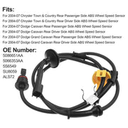 DURAFORCE Rear ABS Wheel Speed Sensor for Chrysler Town Dodge Grand Caravan 04-07