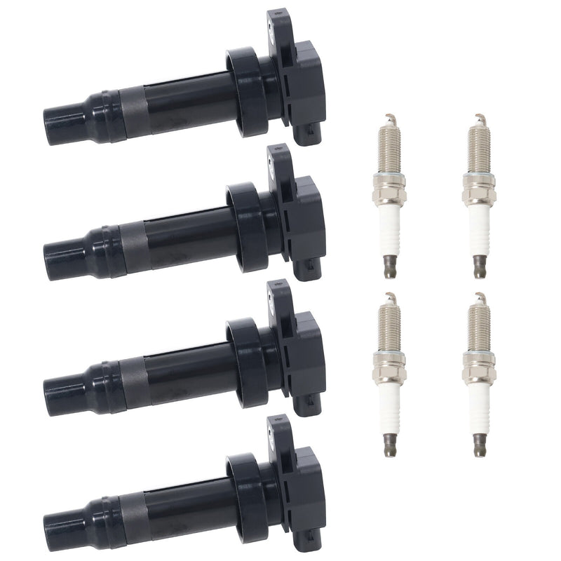 DURAFORCE 4pcs Ignition Coils For Hyundai Accent Kia Soul Rio1.6L 04-19 4pcs Spark Plug