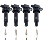 DURAFORCE 4pcs Ignition Coils For Hyundai Accent Kia Soul Rio1.6L 04-19 4pcs Spark Plug