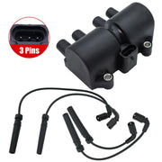 DURAFORCE 1 X Ignition Coil + Wire Set For 1999-2013 Chevrolet Aveo Pontiac Suzuki UF503