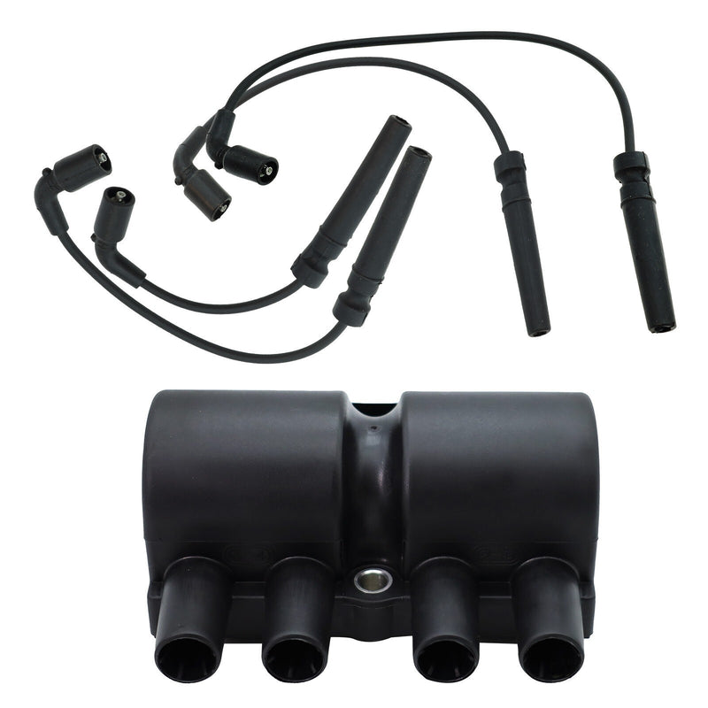 DURAFORCE 1 X Ignition Coil + Wire Set For 1999-2013 Chevrolet Aveo Pontiac Suzuki UF503