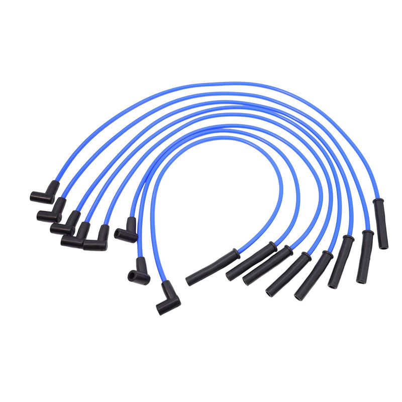 DURAFORCE For Ford Big Block FE 351C 8.5 mm 8x Blue HEI Distributors Spark Plug Wire Set