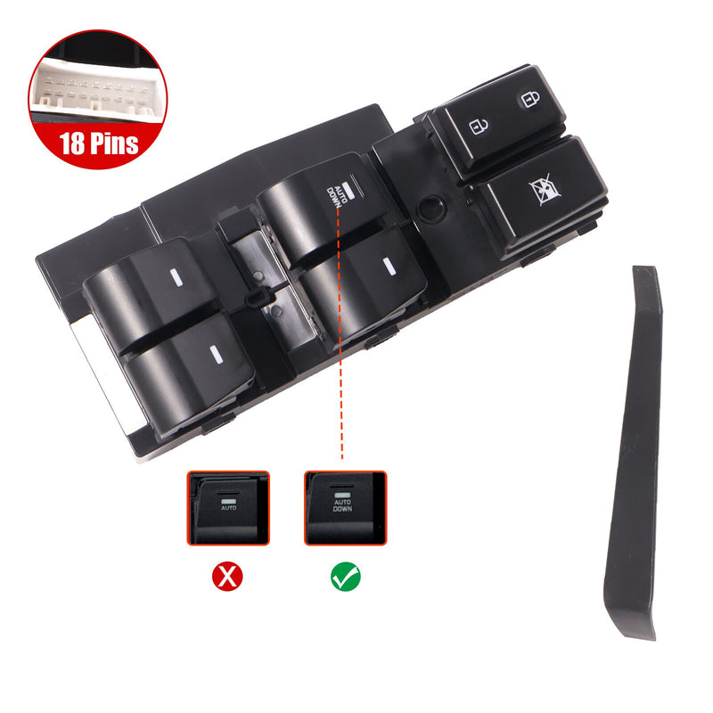 DURAFORCE Front Driver Side Power Window Switch Kit 93570F21004X for Hyundai Elantra L4