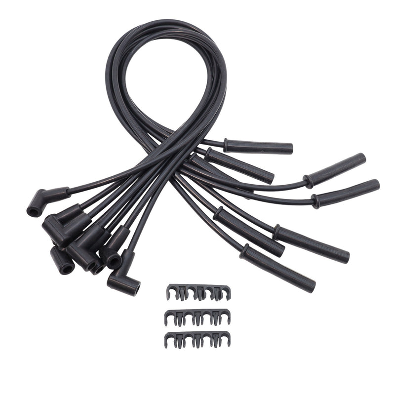DURAFORCE For Ford Big Block FE 351C 8.5 mm 8x Black HEI Distributors Spark Plug Wire Set