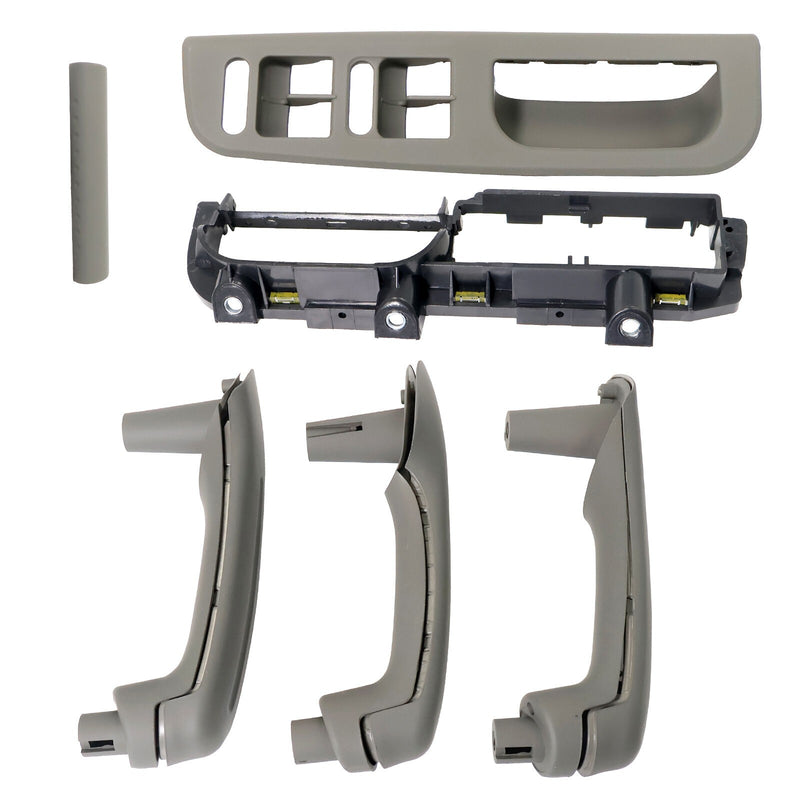DURAFORCE 6x Door Grab Handle Cover Switch Bezel for VW Jetta Golf Bora MK4 99-04 LHD Gray
