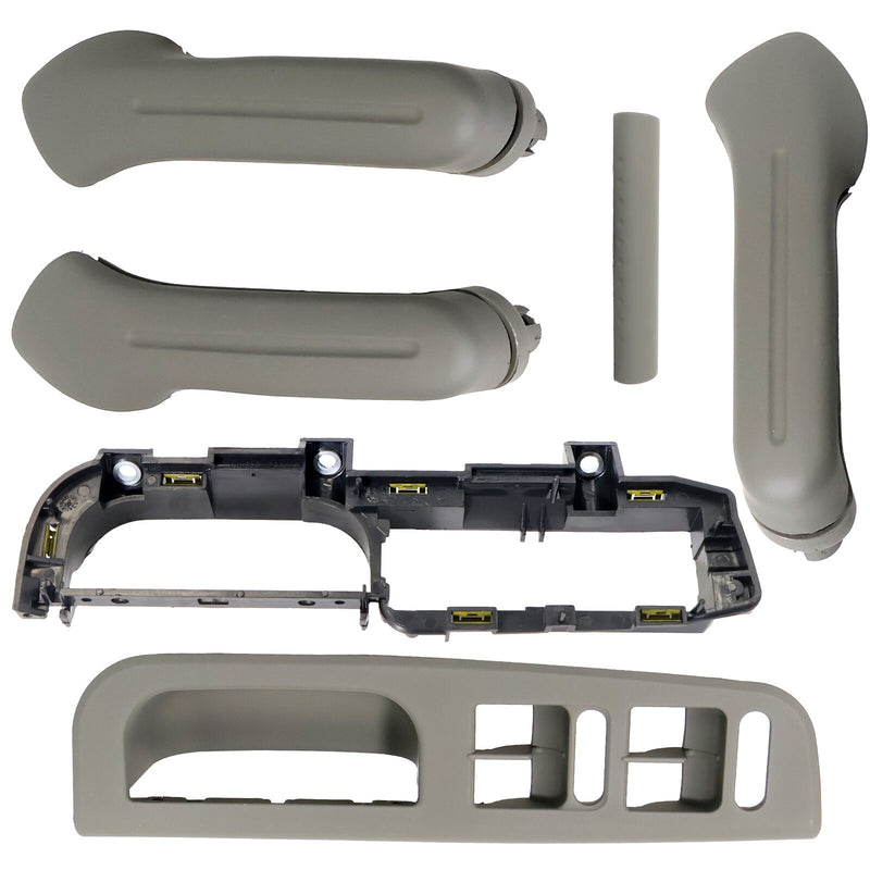 DURAFORCE 6x Door Grab Handle Cover Switch Bezel for VW Jetta Golf Bora MK4 99-04 LHD Gray