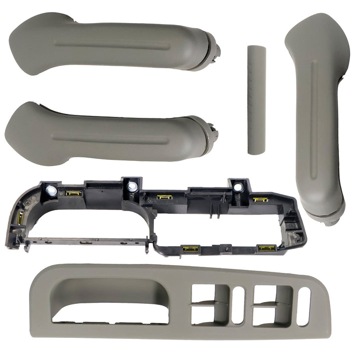 DURAFORCE 6x Door Grab Handle Cover Switch Bezel for VW Jetta Golf Bora MK4 99-04 LHD Gray