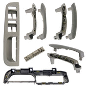 DURAFORCE 6x Door Grab Handle Cover Switch Bezel for VW Jetta Golf Bora MK4 99-04 LHD Gray