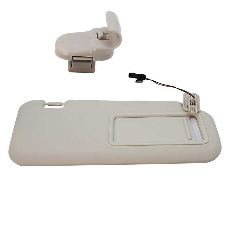 DURAFORCE Right Side Gray Sun Visor W/ Light &Clip For Mazda 3 2010-2013 BBM369270C75