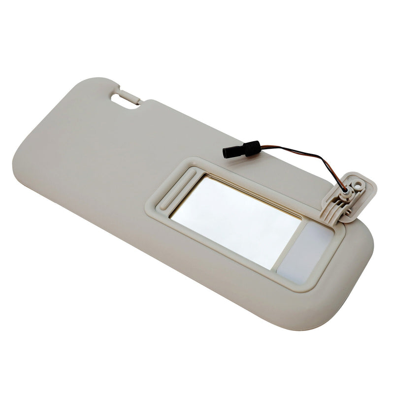 DURAFORCE Right Side Gray Sun Visor W/ Light &Clip For Mazda 3 2010-2013 BBM369270C75