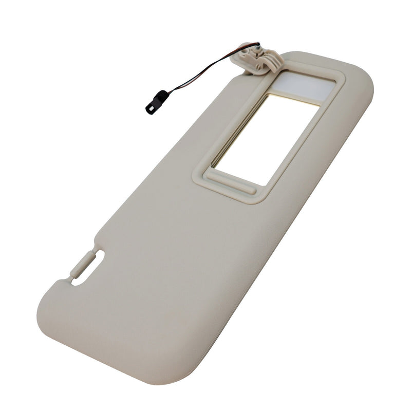 DURAFORCE Right Side Gray Sun Visor W/ Light &Clip For Mazda 3 2010-2013 BBM369270C75