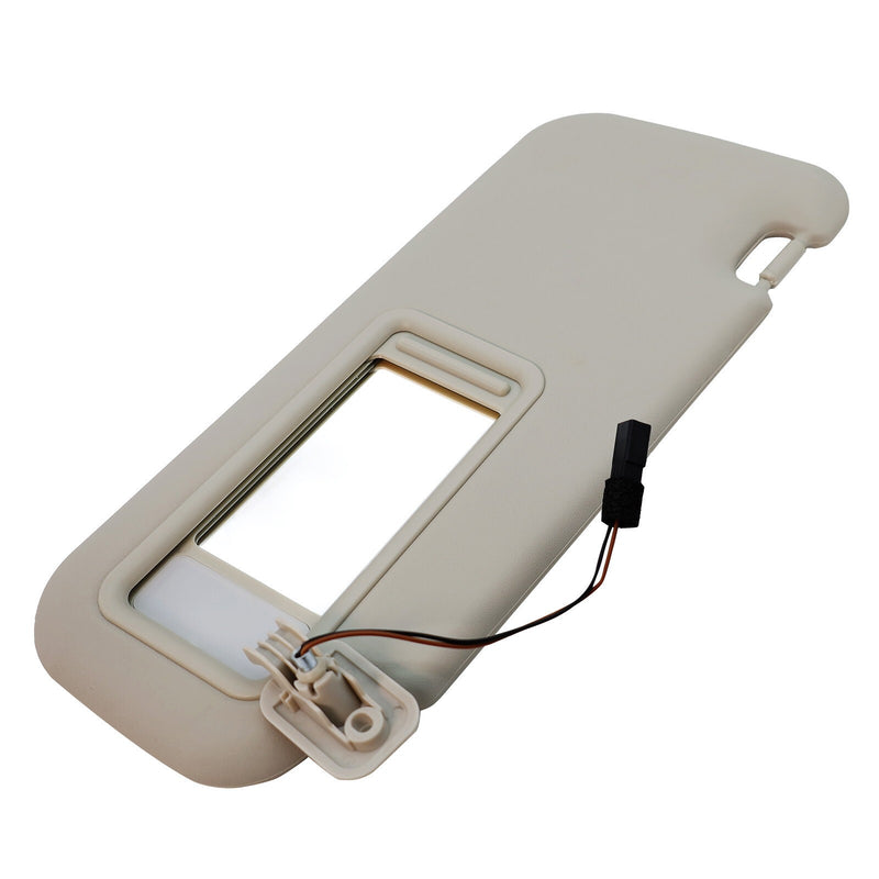 DURAFORCE Right Side Gray Sun Visor W/ Light &Clip For Mazda 3 2010-2013 BBM369270C75
