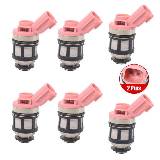 DURAFORCE 6Pcs For 96-04 Nissan QX4 QUEST Pathfinder 3.3L 16600-9S200 Fuel Injectors