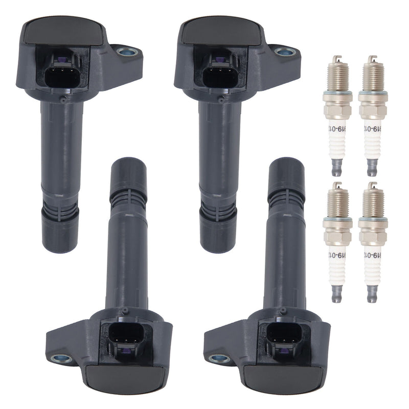 DURAFORCE 4Pcs Ignition Coils & Spark Plugs For Honda CIVIC 1.8L 2006-2011 30520RNAA01 New