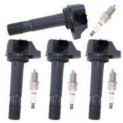 DURAFORCE 4Pcs Ignition Coils & Spark Plugs For Honda CIVIC 1.8L 2006-2011 30520RNAA01 New