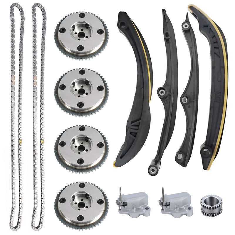 DURAFORCE For Ford F150 3.5L 17-23 HL3Z6268A Phasers Timing Chains Guides Tensioners Kit