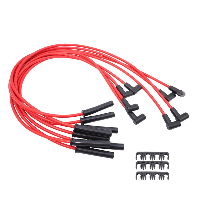 DURAFORCE For Ford Big Block FE 351C 8.5 mm 8x Red HEI Distributors Spark Plug Wire Set